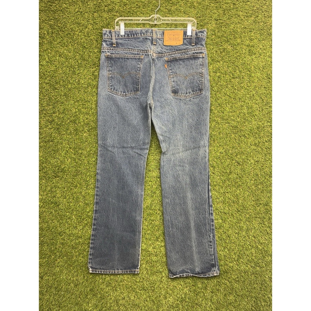 Vintage Levis 517 Orange Tab Jeans Mens 36x31 80s USA Made Bootcut Medium Wash